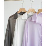 ボリューム袖が華やぐ透け感シアーシャツ レイヤードも楽しめる夏服イージーケア軽や… | maison de LATIR | 詳細画像21 