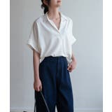 自然なVライン大人キレイめフレンチスリーブカラーシャツ カジュアルコーデ | maison de LATIR | 詳細画像19
