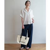 自然なVライン大人キレイめフレンチスリーブカラーシャツ カジュアルコーデ | maison de LATIR | 詳細画像23