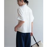 自然なVライン大人キレイめフレンチスリーブカラーシャツ カジュアルコーデ | maison de LATIR | 詳細画像40