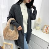 ロング丈の綺麗めカーディガン 女性らしい 冬物 | maison de LATIR | 詳細画像28 