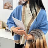 オーバーサイズのVネックカーディガン 配色ライン 個性的 | maison de LATIR | 詳細画像28