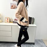 オーバーサイズのVネックカーディガン 配色ライン 個性的 | maison de LATIR | 詳細画像7