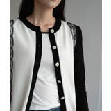 バイカラーレースカーディガン カーディガン バイカラー | maison de LATIR | 詳細画像13 