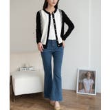 バイカラーレースカーディガン カーディガン バイカラー | maison de LATIR | 詳細画像25 