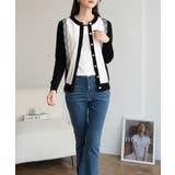 バイカラーレースカーディガン カーディガン バイカラー | maison de LATIR | 詳細画像27 