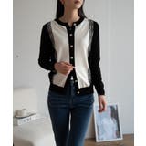 バイカラーレースカーディガン カーディガン バイカラー | maison de LATIR | 詳細画像3 