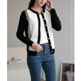 バイカラーレースカーディガン カーディガン バイカラー | maison de LATIR | 詳細画像30 