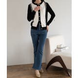 バイカラーレースカーディガン カーディガン バイカラー | maison de LATIR | 詳細画像31 