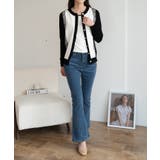 バイカラーレースカーディガン カーディガン バイカラー | maison de LATIR | 詳細画像40 