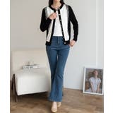 バイカラーレースカーディガン カーディガン バイカラー | maison de LATIR | 詳細画像41 