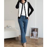 バイカラーレースカーディガン カーディガン バイカラー | maison de LATIR | 詳細画像44 