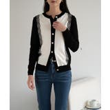 バイカラーレースカーディガン カーディガン バイカラー | maison de LATIR | 詳細画像5 