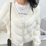 ゆったりシルエットのVネックカーディガン カーディガン 厚めカーディガン | maison de LATIR | 詳細画像14