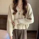 鮮やかな色合いが春コーデを明るくしてくれるVネックニットカーディガン ボタン調整… | maison de LATIR | 詳細画像11 