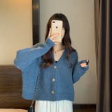 鮮やかな色合いが春コーデを明るくしてくれるVネックニットカーディガン ボタン調整… | maison de LATIR | 詳細画像18 