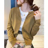 冬に使えるシンプルながらもトレンド感もあるクルーネックカーディガン トップス 羽… | maison de LATIR | 詳細画像21 