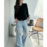 冬に使えるシンプルながらもトレンド感もあるクルーネックカーディガン トップス 羽… | maison de LATIR | 詳細画像7 