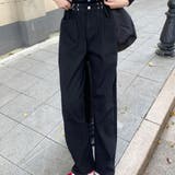 ブラック | ウエストフックルーズデニム ゆったり ストレートパンツ | maison de LATIR