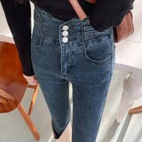 ウエストinがお洒落なハイウエストタイトジーンズ デニム スキニーパンツ | maison de LATIR | 詳細画像10 