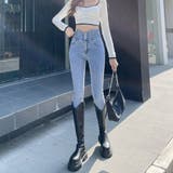 ウエストinがお洒落なハイウエストタイトジーンズ デニム スキニーパンツ | maison de LATIR | 詳細画像11 