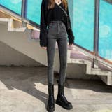 ウエストinがお洒落なハイウエストタイトジーンズ デニム スキニーパンツ | maison de LATIR | 詳細画像14 