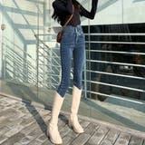 ウエストinがお洒落なハイウエストタイトジーンズ デニム スキニーパンツ | maison de LATIR | 詳細画像2 