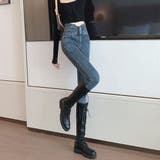 ウエストinがお洒落なハイウエストタイトジーンズ デニム スキニーパンツ | maison de LATIR | 詳細画像4 