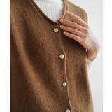 柔らかな生地でフレンチカジュアルを楽しめるノーカラーベスト トップス アウター | maison de LATIR | 詳細画像11