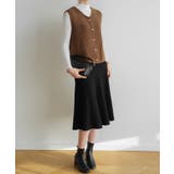 柔らかな生地でフレンチカジュアルを楽しめるノーカラーベスト トップス アウター | maison de LATIR | 詳細画像12