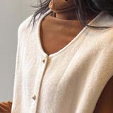 柔らかな生地でフレンチカジュアルを楽しめるノーカラーベスト トップス アウター | maison de LATIR | 詳細画像14