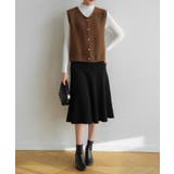 柔らかな生地でフレンチカジュアルを楽しめるノーカラーベスト トップス アウター | maison de LATIR | 詳細画像16