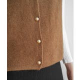 柔らかな生地でフレンチカジュアルを楽しめるノーカラーベスト トップス アウター | maison de LATIR | 詳細画像24