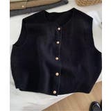 柔らかな生地でフレンチカジュアルを楽しめるノーカラーベスト トップス アウター | maison de LATIR | 詳細画像35