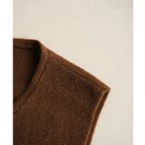 柔らかな生地でフレンチカジュアルを楽しめるノーカラーベスト トップス アウター | maison de LATIR | 詳細画像41