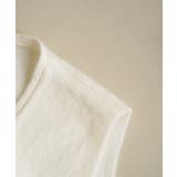 柔らかな生地でフレンチカジュアルを楽しめるノーカラーベスト トップス アウター | maison de LATIR | 詳細画像50