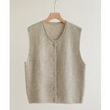 柔らかな生地でフレンチカジュアルを楽しめるノーカラーベスト トップス アウター | maison de LATIR | 詳細画像56