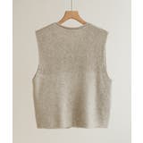 柔らかな生地でフレンチカジュアルを楽しめるノーカラーベスト トップス アウター | maison de LATIR | 詳細画像57