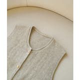 柔らかな生地でフレンチカジュアルを楽しめるノーカラーベスト トップス アウター | maison de LATIR | 詳細画像58