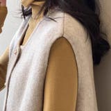 柔らかな生地でフレンチカジュアルを楽しめるノーカラーベスト トップス アウター | maison de LATIR | 詳細画像9