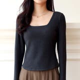 グレー | 両面起毛でしっかり防寒できるカップ付きインナー 長袖 トップス | maison de LATIR