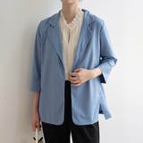 ブルー | 冬の冷房UV対策に◎シャツ感覚で羽織れる冬服にぴったりの薄手テーラードジャケット… | maison de LATIR