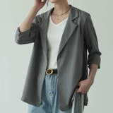 グレー | 冬の冷房UV対策に◎シャツ感覚で羽織れる冬服にぴったりの薄手テーラードジャケット… | maison de LATIR