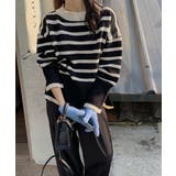 大人カジュアルなサイドスリットボーダーニット Aライン 体型カバー | maison de LATIR | 詳細画像11 