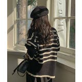 大人カジュアルなサイドスリットボーダーニット Aライン 体型カバー | maison de LATIR | 詳細画像12 