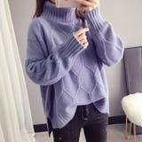 パープル | 上品さのあるサイドスリットタートルネックニット 冬 韓国 | maison de LATIR