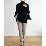 優しい質感タートルネックで暖か美シルエットリブニット シンプル韓国ファッション | maison de LATIR | 詳細画像20