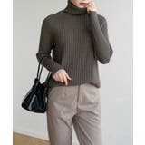 優しい質感タートルネックで暖か美シルエットリブニット シンプル韓国ファッション | maison de LATIR | 詳細画像30
