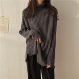 優しい質感タートルネックで暖か美シルエットリブニット シンプル韓国ファッション | maison de LATIR | 詳細画像48