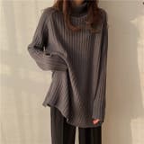 優しい質感タートルネックで暖か美シルエットリブニット シンプル韓国ファッション | maison de LATIR | 詳細画像49